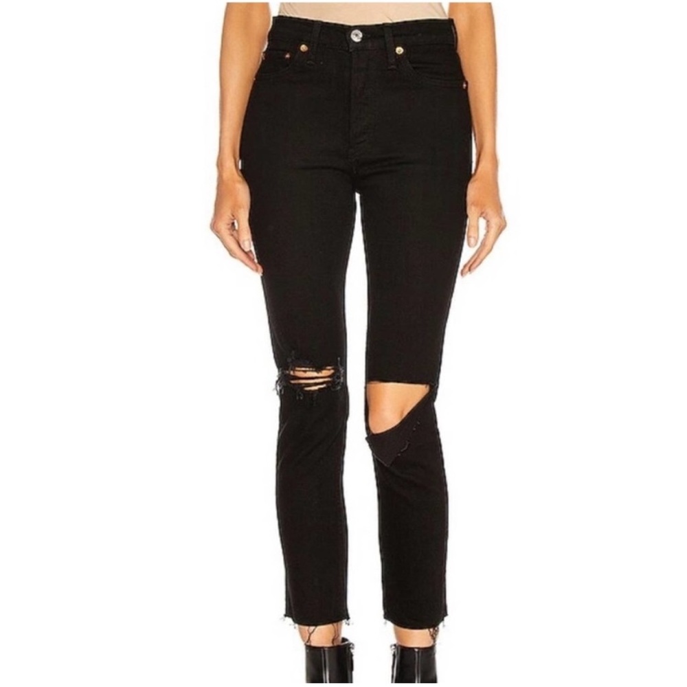 Redone 90s High Rise Ankle Crop Jeans